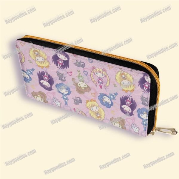 Cute Sailor Moon and Friends PU Zipper Purse