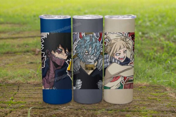 3villains-1.jpg My Hero Academia/Boku no Hero Academia 20oz Skinny Tumbler with Straw-Various Designs