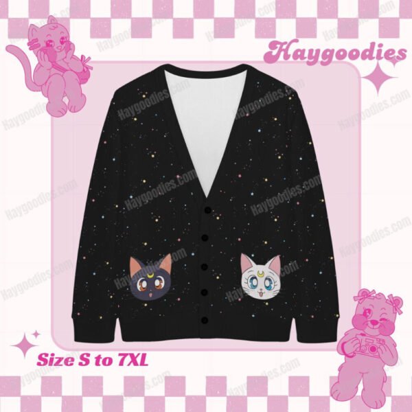 Luna and Artemis Knit Cardigan-S to 7XL