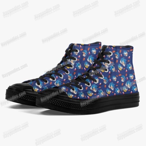 Sonic the Hedgehog High Top Canvas Shoes - Black