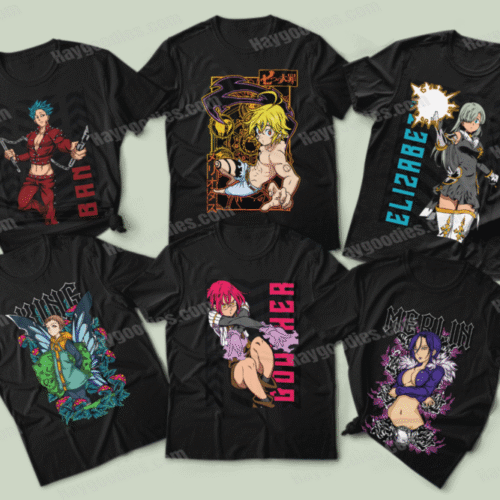 7deadly.png 7 Deadly Sins Anime Unisex T-Shirts-S to 5XL-Various Designs