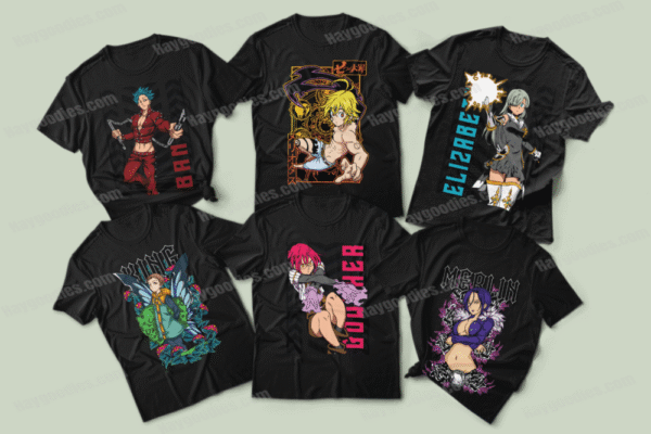 7deadly.png 7 Deadly Sins Anime Unisex T-Shirts-S to 5XL-Various Designs