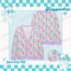 Care Bears Pattern Knit Cardigan-S to 7XL-Pastel Purple