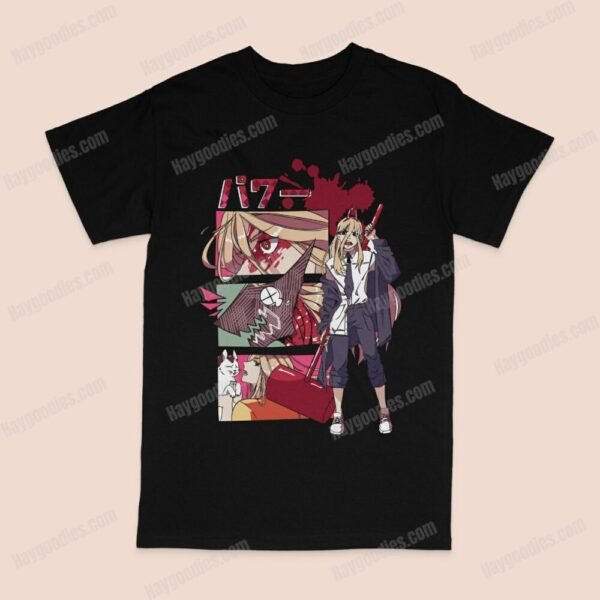 Cm1-1.jpg Power Chainsaw Man Anime Unisex T-Shirts-S to 5XL-Various Designs