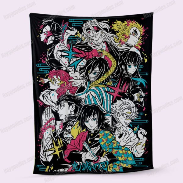 Fleece-Blanket-demonslayer.jpg Demon Slayer-Hashira Soft Fleece Blanket-Various Sizes