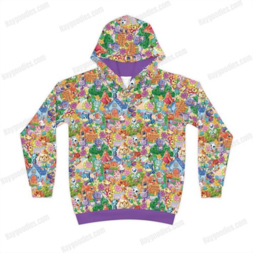 Animal Crossing Kids Hoodie-Purple