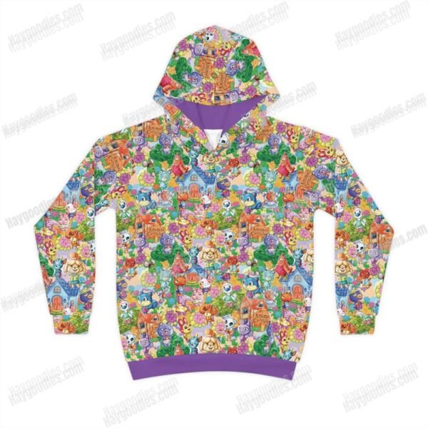 Front-2.jpg Animal Crossing Kids Hoodie-Purple