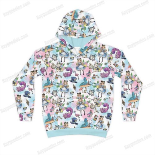 Front.jpg Alice in Wonderland Kids Hoodie