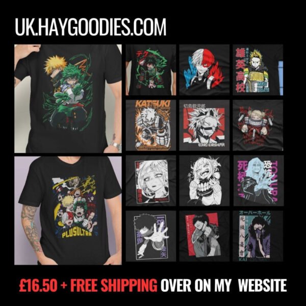 GRIDS_20241126_180714_0000.jpg My Hero Academia Anime Unisex T-Shirts-Kids and Adult Sizes to 5XL-Various Designs