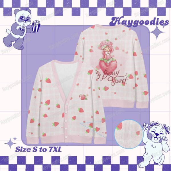 Strawberry Shortcake Knit Cardigan-S to 7XL