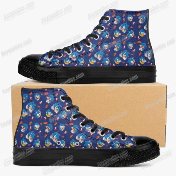 Sonic the Hedgehog High Top Canvas Shoes - Black