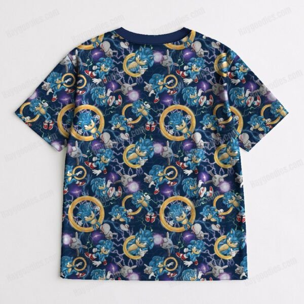 back-sonicb Sonic Pattern T-Shirt-XS to 7XL