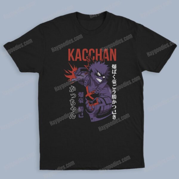 Bakugo Katsuki Unisex Black T-Shirts-Kids and Adult Sizes to 5XL-Various Designs