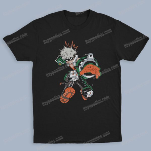 Bakugo Katsuki Unisex Black T-Shirts-Kids and Adult Sizes to 5XL-Various Designs