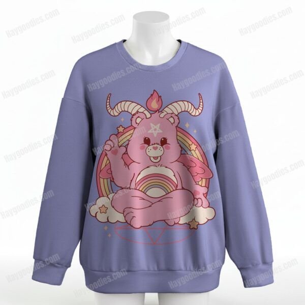 Care Bearphomet Sweatshirt UK | Relaxed Fit Drop-Shoulder | XS-6XL | Unisex | Various Colours