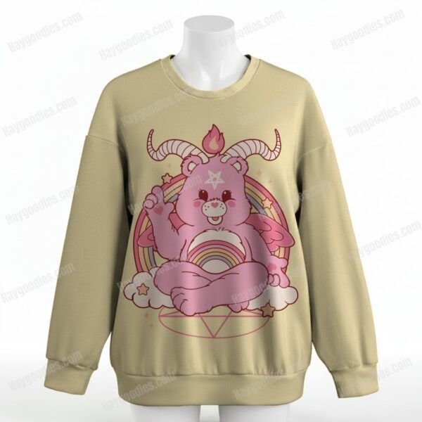 Care Bearphomet Sweatshirt UK | Relaxed Fit Drop-Shoulder | XS-6XL | Unisex | Various Colours