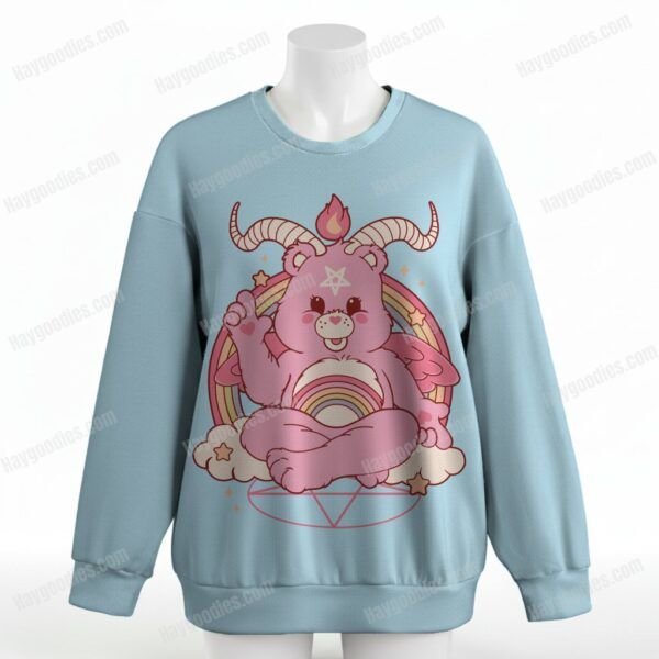 Care Bearphomet Sweatshirt UK | Relaxed Fit Drop-Shoulder | XS-6XL | Unisex | Various Colours