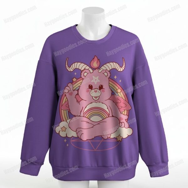 Care Bearphomet Sweatshirt UK | Relaxed Fit Drop-Shoulder | XS-6XL | Unisex | Various Colours