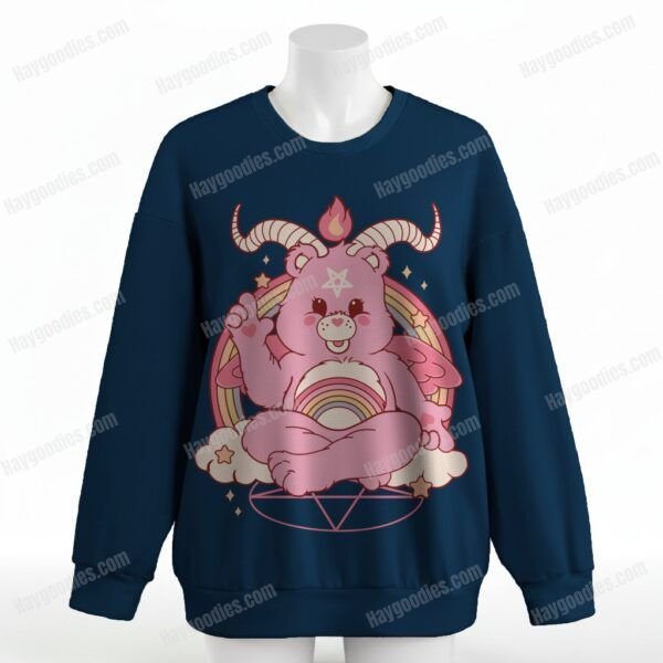 Care Bearphomet Sweatshirt UK | Relaxed Fit Drop-Shoulder | XS-6XL | Unisex | Various Colours