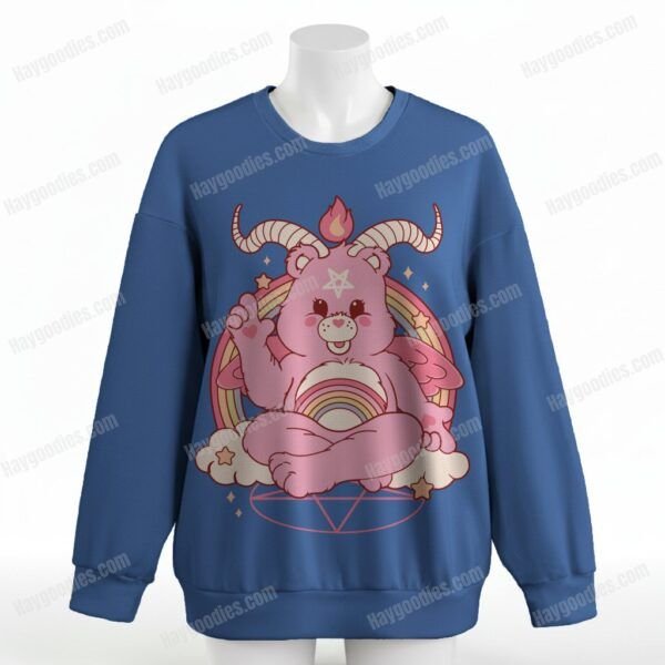 Care Bearphomet Sweatshirt UK | Relaxed Fit Drop-Shoulder | XS-6XL | Unisex | Various Colours