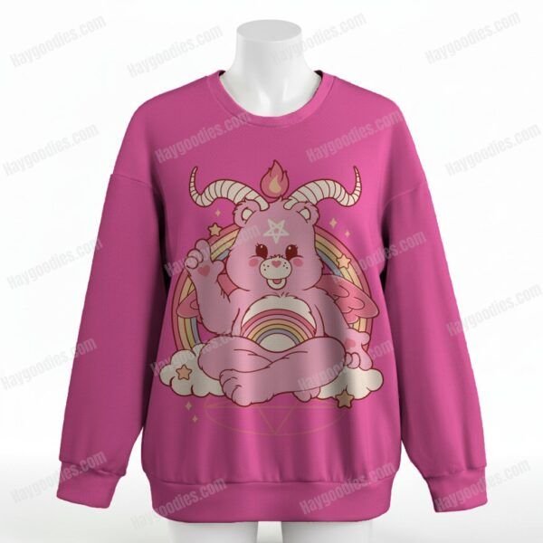 Care Bearphomet Sweatshirt UK | Relaxed Fit Drop-Shoulder | XS-6XL | Unisex | Various Colours