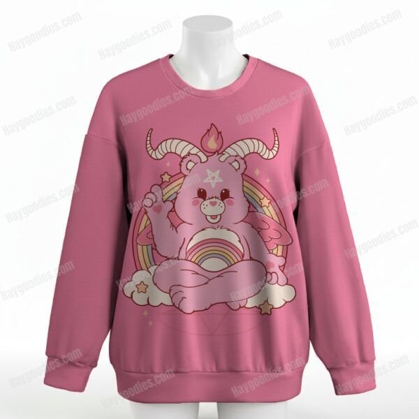 Care Bearphomet Sweatshirt UK | Relaxed Fit Drop-Shoulder | XS-6XL | Unisex | Various Colours