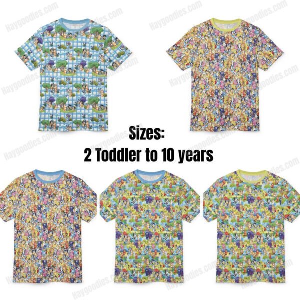blueytees.jpg Bluey Pattern Kids Unisex T-Shirt-Various Designs