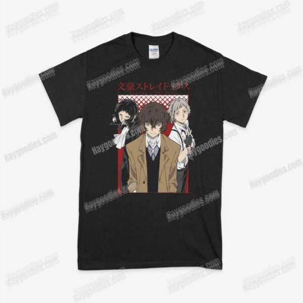bsd.jpg Bungo Stray Dogs Unisex Black T-Shirts-Adult Sizes S to 5XL-Various Designs
