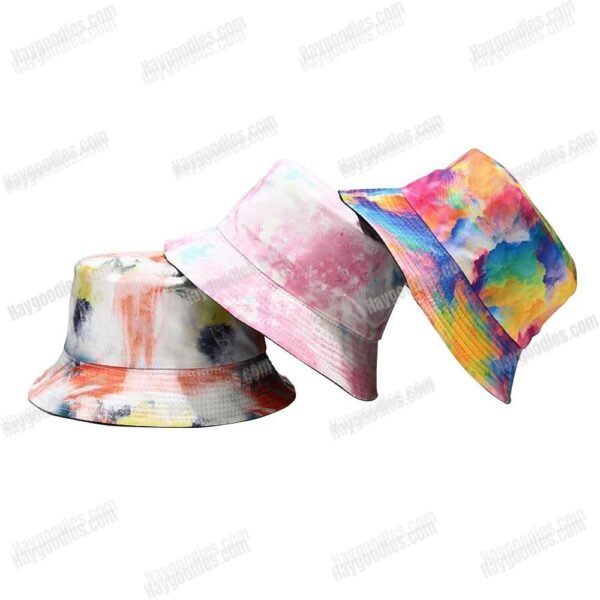 buckethats1.jpg Multicolor Tie-dye Reversible Bucket Hat