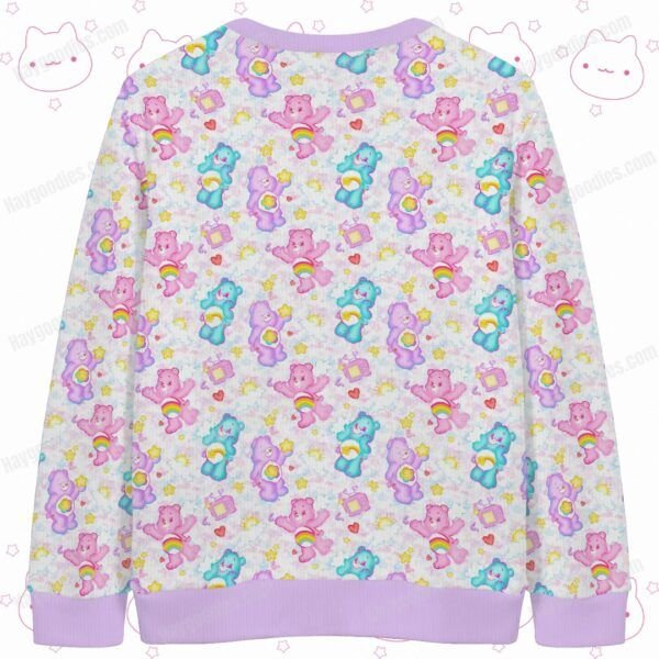 Care Bears Pattern Knit Cardigan-S to 7XL-Pastel Purple