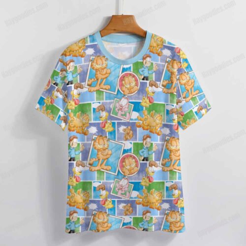 Garfield Pattern T-Shirt-XS to 7XL