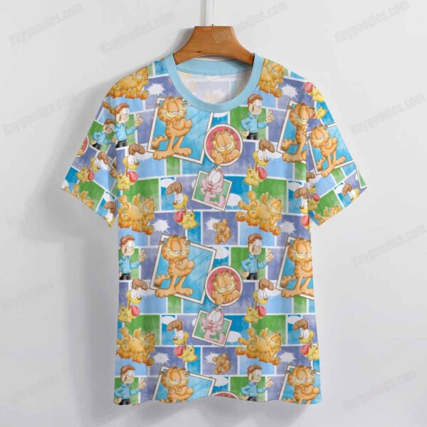 garfield Garfield Pattern T-Shirt-XS to 7XL
