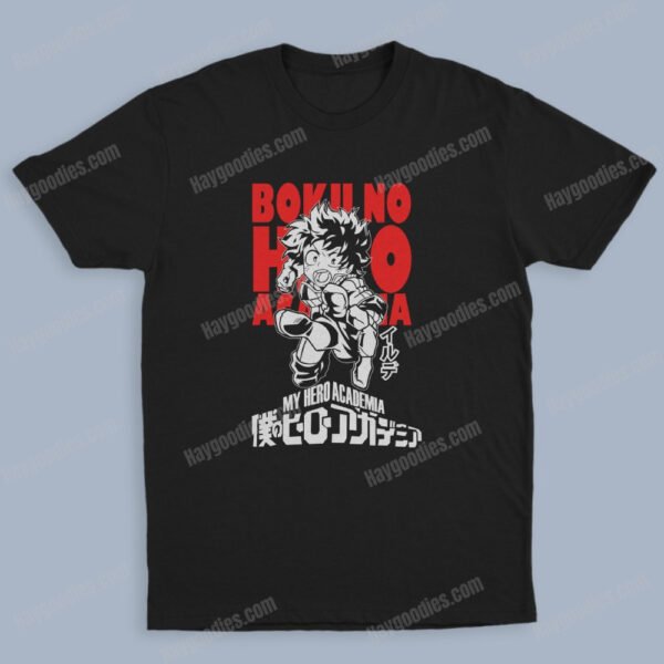 Midoriya Izuku Unisex Black T-Shirts-Kids and Adult Sizes to 5XL-Various Designs