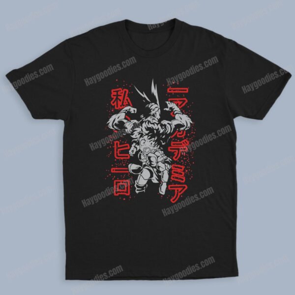 Midoriya Izuku Unisex Black T-Shirts-Kids and Adult Sizes to 5XL-Various Designs