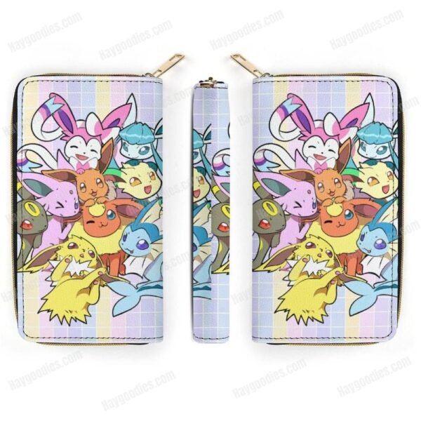 Kawaii Eevee Evolution PU Zipper Purse