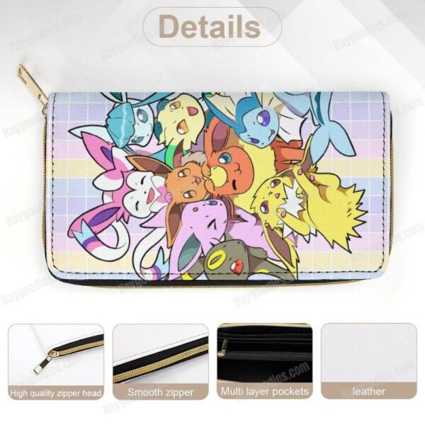 Kawaii Eevee Evolution PU Zipper Purse
