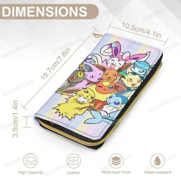 Kawaii Eevee Evolution PU Zipper Purse