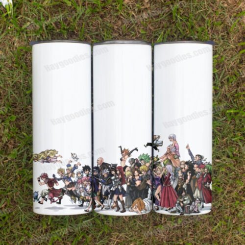 Fairy Tail Tumbler 20 oz Skinny Cup – Double-Wall Stainless Steel with Straw