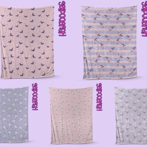 Halloween Cuties Pattern Soft Fleece Blanket-Various Sizes and Designs