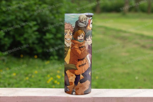 jjk1b-1.jpg Jujutsu Kaisen 20oz Skinny Tumbler with Straws-Various Designs
