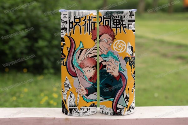 jjk2.jpg Jujutsu Kaisen 20oz Skinny Tumbler with Straws-Various Designs
