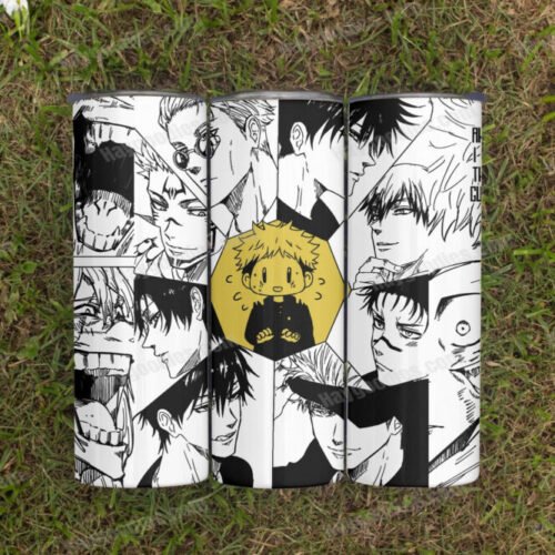 Jujutsu Kaisen 20oz Skinny Tumbler with Straws-Various Designs