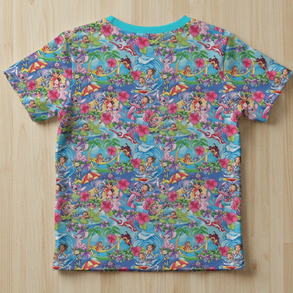 Lilo and Stitch Pattern Kids Unisex T-Shirt