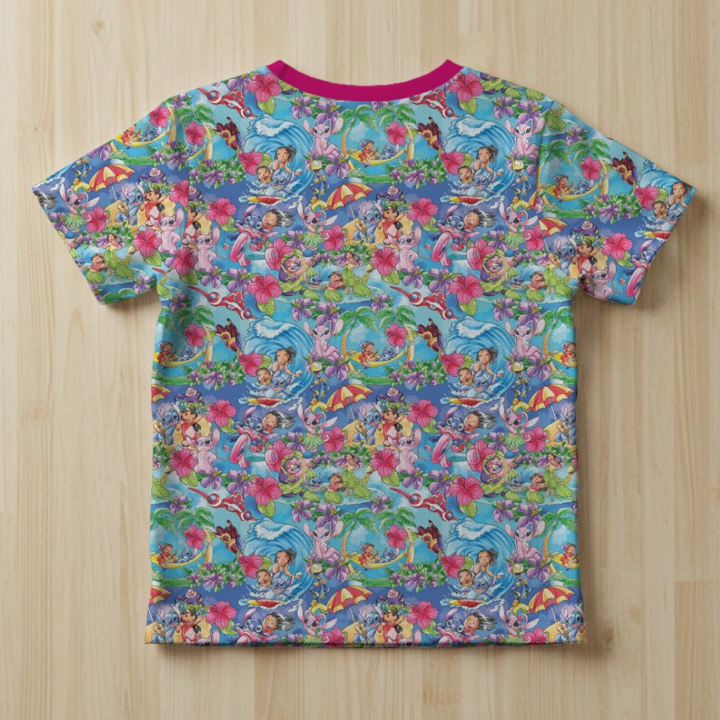 Lilo and Stitch Pattern Kids Unisex T-Shirt