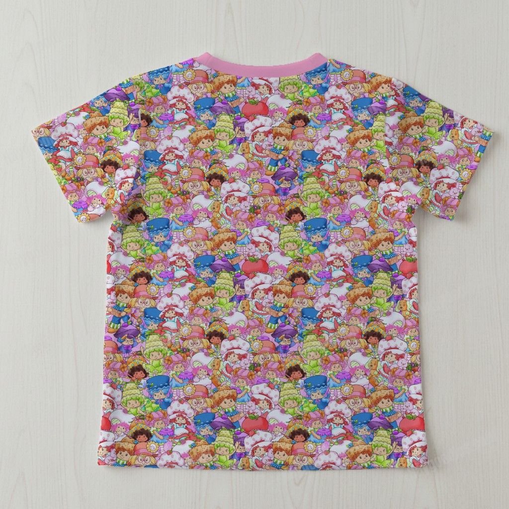 Strawberry Shortcake Pattern Kids Unisex T-Shirt