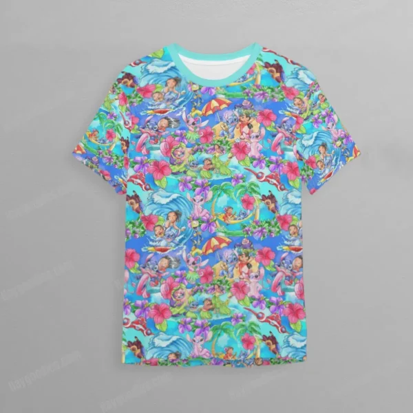 Lilo and Stitch Pattern Kids Unisex T-Shirt