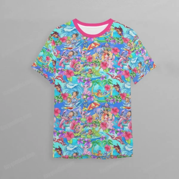 Lilo and Stitch Pattern Kids Unisex T-Shirt