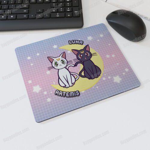 Luna and Artemis Rectangle Mousepad