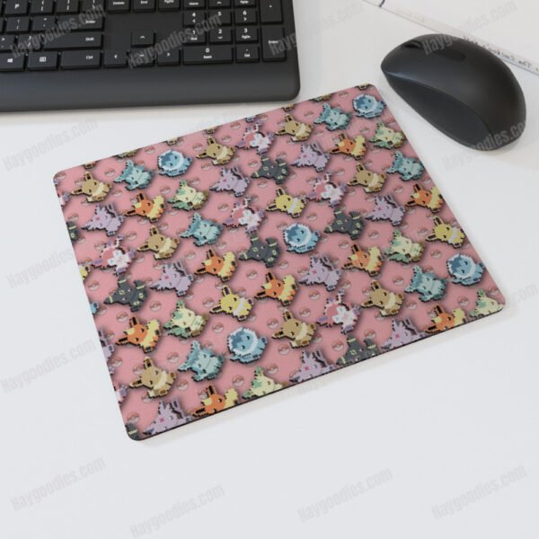 8-bit Pixel Eevee Evolution Mousepad | Non-Slip Gaming Desk Mat | 25cm x 20cm