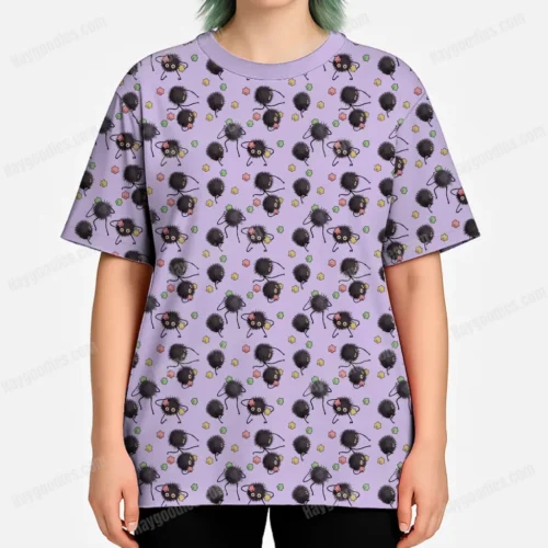 Soot Sprites Pattern T-Shirt Various Colors-XS to 7XL